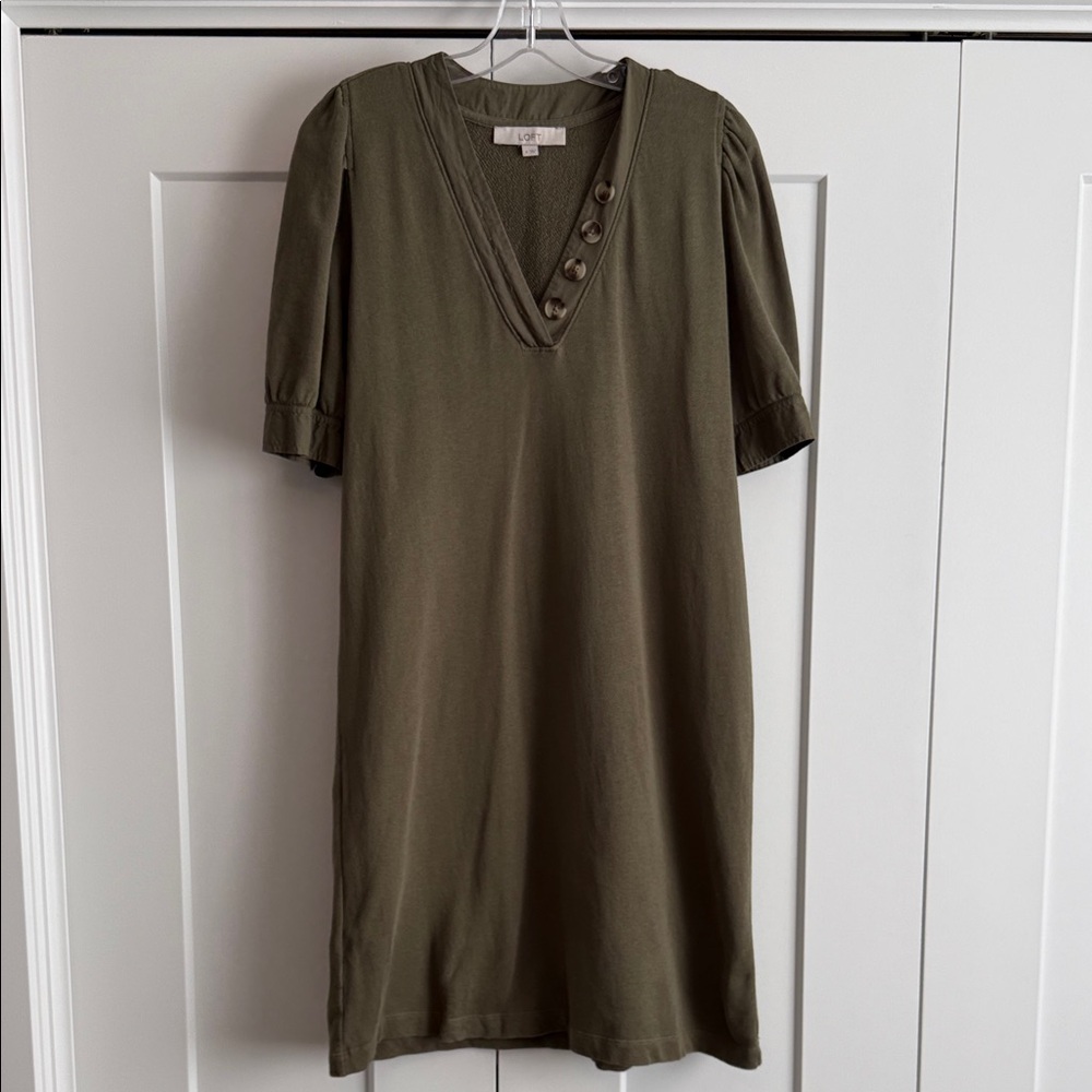 LOFT Puff Sleeve Dress
